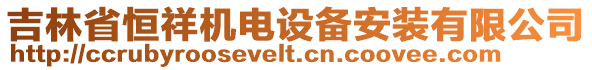 吉林省恒祥機(jī)電設(shè)備安裝有限公司