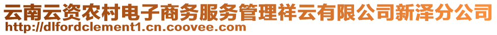 云南云资农村电子商务服务管理祥云有限公司新泽分公司