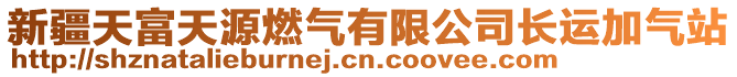 新疆天富天源燃?xì)庥邢薰鹃L(zhǎng)運(yùn)加氣站