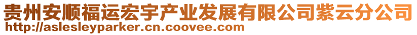 貴州安順福運宏宇產(chǎn)業(yè)發(fā)展有限公司紫云分公司