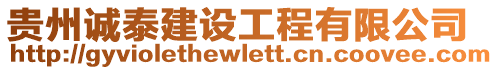 貴州誠泰建設工程有限公司