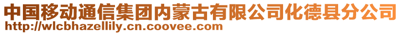 中國(guó)移動(dòng)通信集團(tuán)內(nèi)蒙古有限公司化德縣分公司