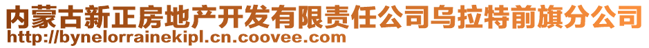 內(nèi)蒙古新正房地產(chǎn)開發(fā)有限責(zé)任公司烏拉特前旗分公司