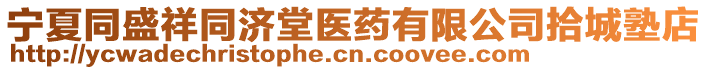 寧夏同盛祥同濟堂醫(yī)藥有限公司拾城塾店