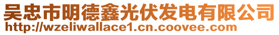 吳忠市明德鑫光伏發(fā)電有限公司