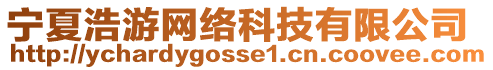 寧夏浩游網(wǎng)絡(luò)科技有限公司