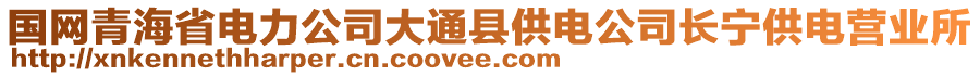 國網(wǎng)青海省電力公司大通縣供電公司長寧供電營業(yè)所