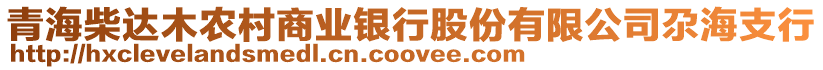 青海柴达木农村商业银行股份有限公司尕海支行