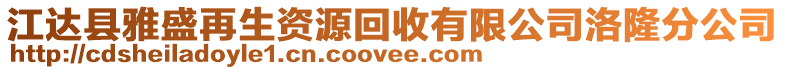 江達(dá)縣雅盛再生資源回收有限公司洛隆分公司