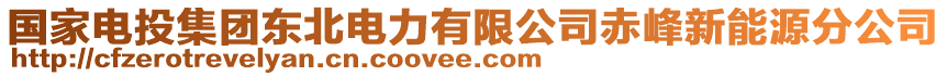 國(guó)家電投集團(tuán)東北電力有限公司赤峰新能源分公司