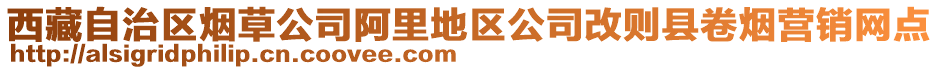 西藏自治區(qū)煙草公司阿里地區(qū)公司改則縣卷煙營(yíng)銷網(wǎng)點(diǎn)