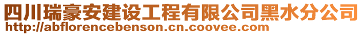 四川瑞豪安建設(shè)工程有限公司黑水分公司