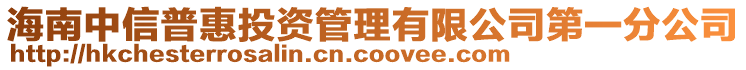 海南中信普惠投資管理有限公司第一分公司