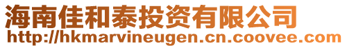 海南佳和泰投資有限公司