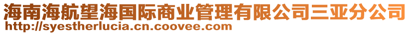 海南海航望海國際商業(yè)管理有限公司三亞分公司