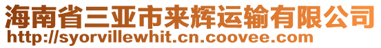 海南省三亚市来辉运输有限公司