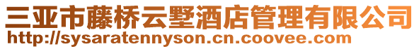 三亚市藤桥云墅酒店管理有限公司