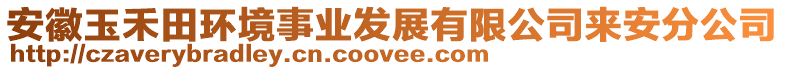 安徽玉禾田環(huán)境事業(yè)發(fā)展有限公司來安分公司