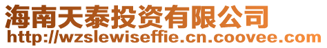 海南天泰投資有限公司