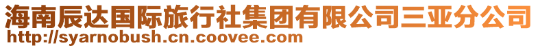 海南辰達(dá)國(guó)際旅行社集團(tuán)有限公司三亞分公司