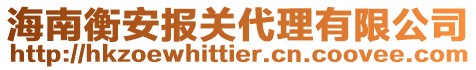 海南衡安報(bào)關(guān)代理有限公司