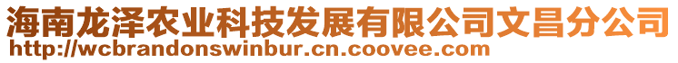 海南龍澤農業科技發展有限公司文昌分公司