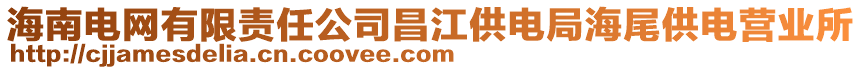 海南電網有限責任公司昌江供電局海尾供電營業所