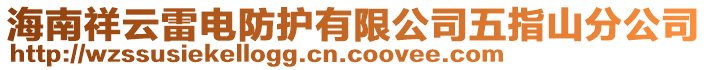 海南祥云雷電防護有限公司五指山分公司