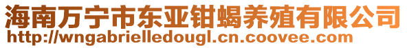 海南萬寧市東亞鉗蝎養(yǎng)殖有限公司