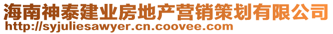 海南神泰建業(yè)房地產(chǎn)營銷策劃有限公司