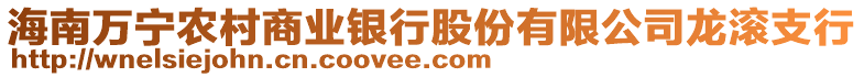 海南萬寧農村商業銀行股份有限公司龍滾支行
