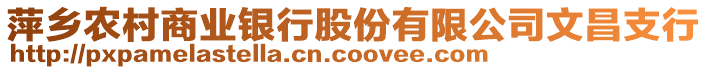 萍鄉(xiāng)農(nóng)村商業(yè)銀行股份有限公司文昌支行