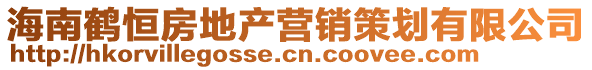 海南鶴恒房地產營銷策劃有限公司