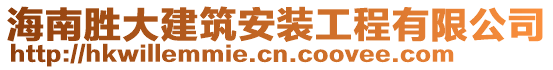 海南勝大建筑安裝工程有限公司