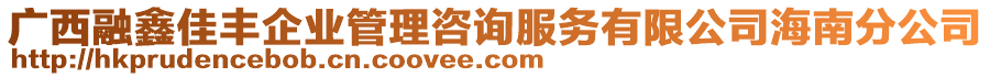 廣西融鑫佳豐企業(yè)管理咨詢服務(wù)有限公司海南分公司