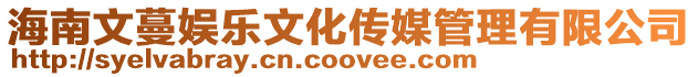 海南文蔓娛樂文化傳媒管理有限公司