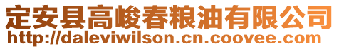 定安县高峻春粮油有限公司