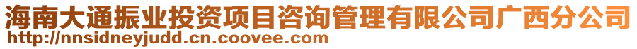 海南大通振業(yè)投資項目咨詢管理有限公司廣西分公司