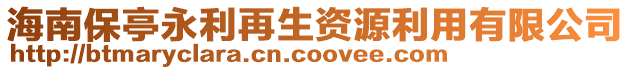 海南保亭永利再生資源利用有限公司