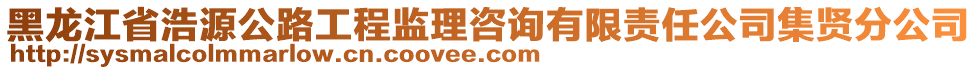 黑龙江省浩源公路工程监理咨询有限责任公司集贤分公司