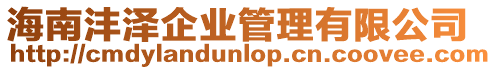 海南灃澤企業(yè)管理有限公司