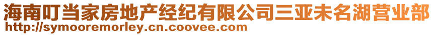 海南叮當家房地產經紀有限公司三亞未名湖營業部