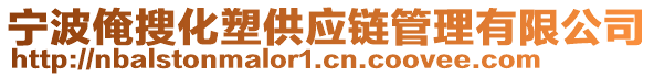 寧波俺搜化塑供應(yīng)鏈管理有限公司