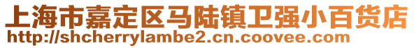 上海市嘉定區(qū)馬陸鎮(zhèn)衛(wèi)強(qiáng)小百貨店