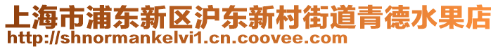 上海市浦東新區(qū)滬東新村街道青德水果店