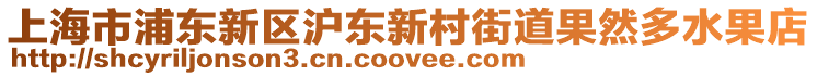 上海市浦東新區(qū)滬東新村街道果然多水果店