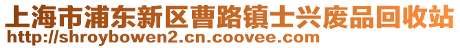 上海市浦東新區曹路鎮士興廢品回收站