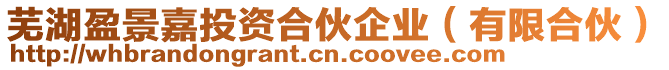 蕪湖盈景嘉投資合伙企業(yè)（有限合伙）