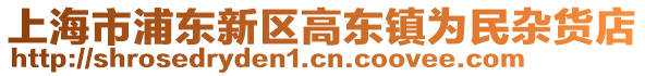 上海市浦東新區(qū)高東鎮(zhèn)為民雜貨店