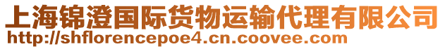 上海錦澄國(guó)際貨物運(yùn)輸代理有限公司